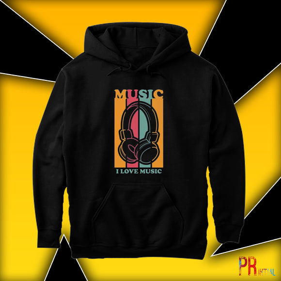 I LOVE MUSIC - hoodies - Printial Store