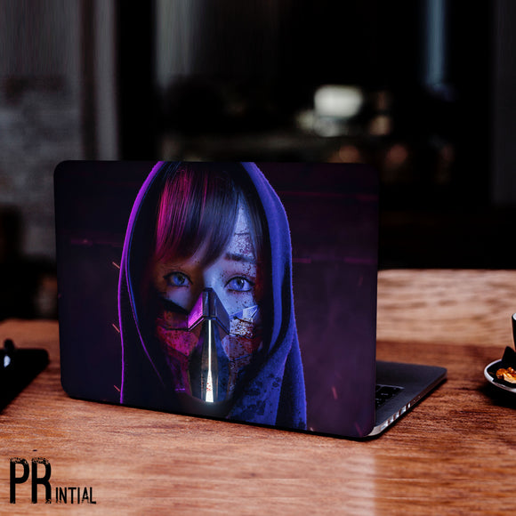 Mask Girl Laptop skin