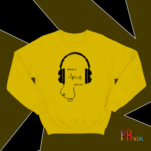 MUSIC IS MY LIFE - Sweatshirt - Printial Store