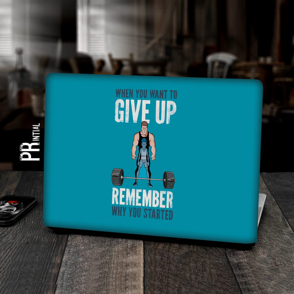 Never Give Up Laptop skin