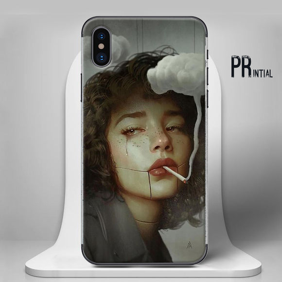 CRYING GIRL - MOBILE COVERS