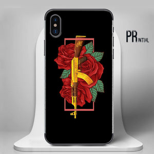 ROSE WITH GUN - MOBILE COVERS - Printial Store