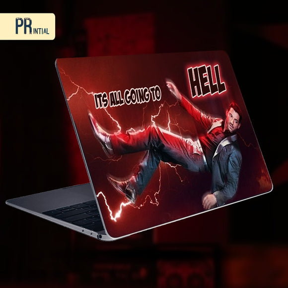 lucifer its all going to hell  - Laptop skin