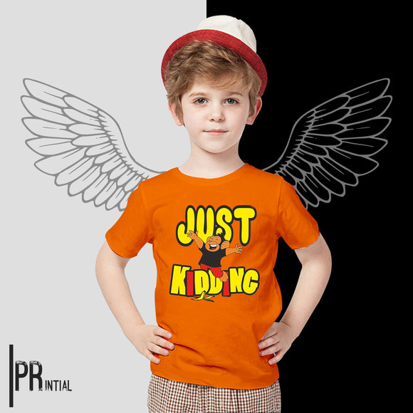 Just kidding- Kids Tshirt