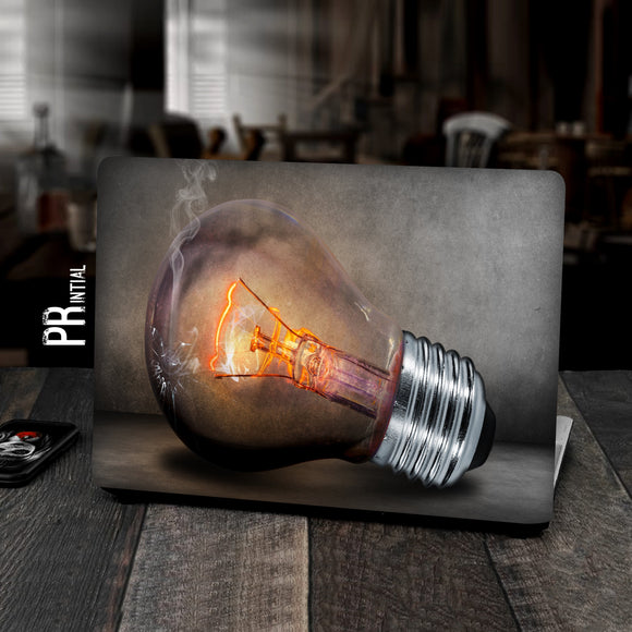 Glowing Light Bulb Laptop skin