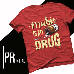 Music is my life - Graphic Printed Tshirt - Printial Store