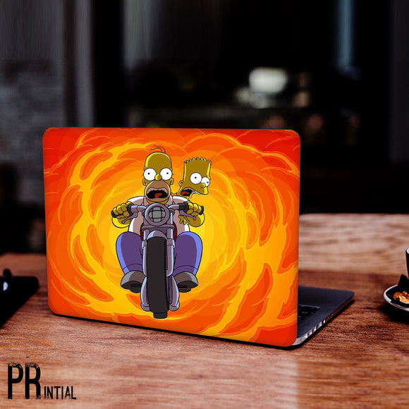 Bart And Homer Laptop Skin - Printial Store