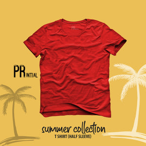 Red Plain T-Shirt - Printial Store