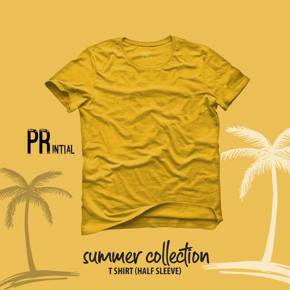 Light Yellow Plain T-Shirt