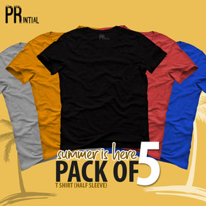 Pack Of 5 T-Shirt - Printial Store