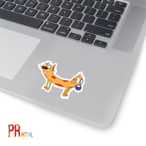 Cat Dog Cutout Sticker - Printial Store