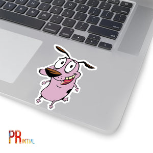 Courage The Cowardly Dog Cutout Sticker - Printial Store