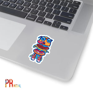 Funky Burger Cutout Sticker - Printial Store