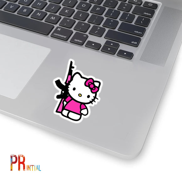 Worrier Kitty Cutout Sticker